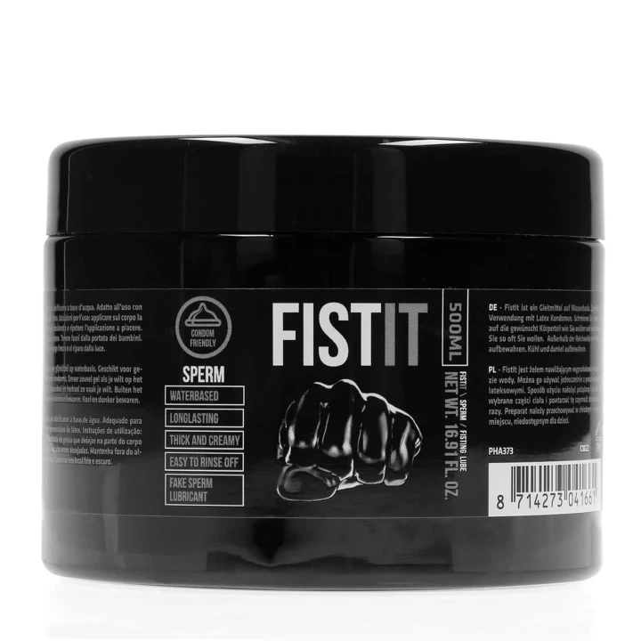 Lubrykant spermowy FistIt - 500 ml, na bazie wody, gładka i jedwabista konsystencja