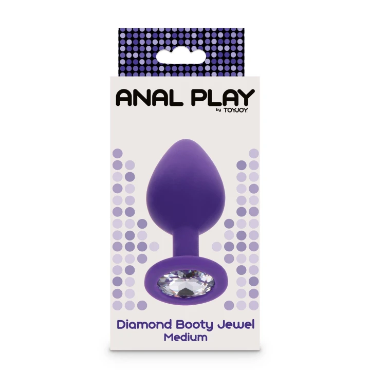 Korek analny TOYJOY Diamond Booty Jewel, silikonowy, średnica 3,5 cm, długość 8 cm