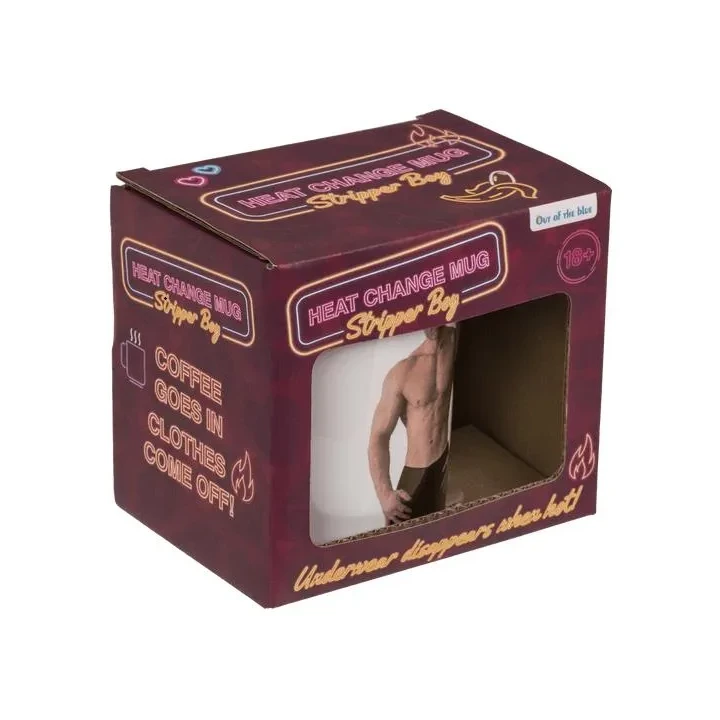 Kubek termiczny Stripper Boy – efekt zmian grafiki, 350 ml, kamionka