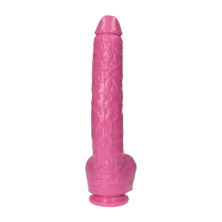 Dildo - Włoski Styl 15,5'' z Przyssawką, Różowy, 40 cm, 7 cm Średnicy
