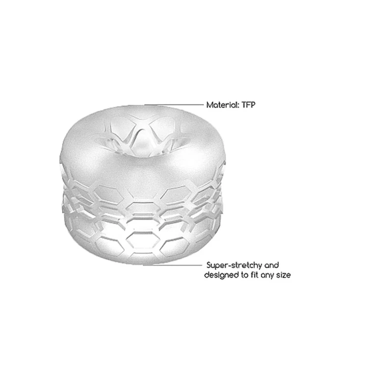 Masturbator odwracalny N0. 94 - przezroczysty, wodoodporny, elastyczny TPE