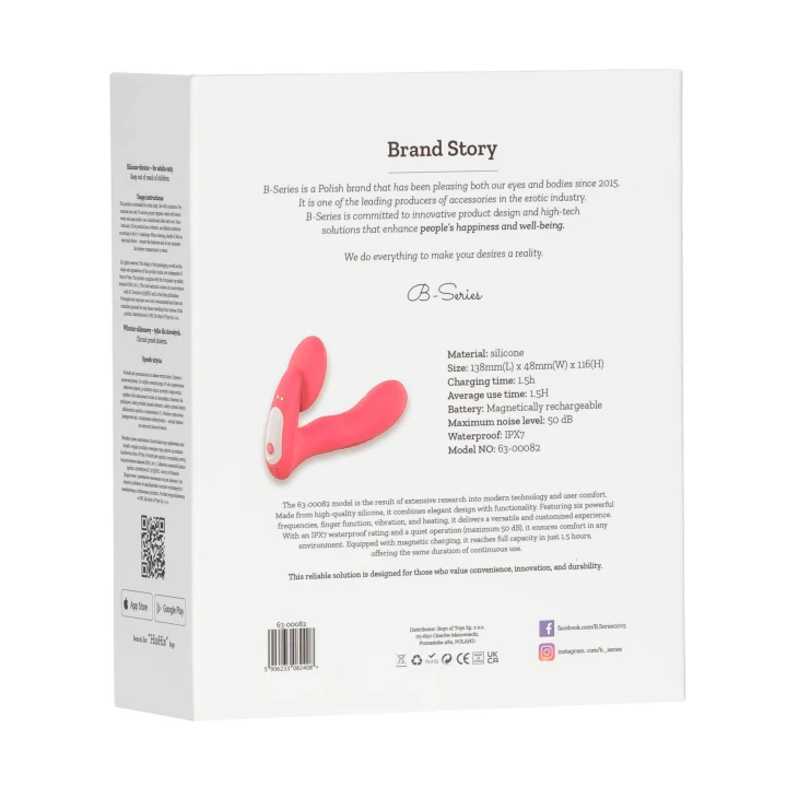 Wibrator silikonowy - 3 prędkości, 6 częstotliwości, funkcja ocieplenia, APP control