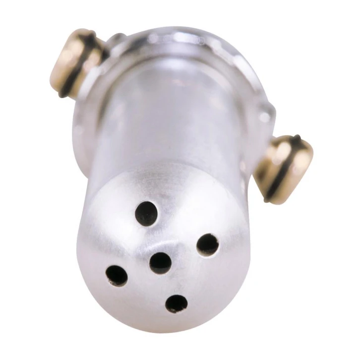 Natrysk analny Total Splash – Aluminium, długość 15,5 cm, 5 otworów, standardowy gwint