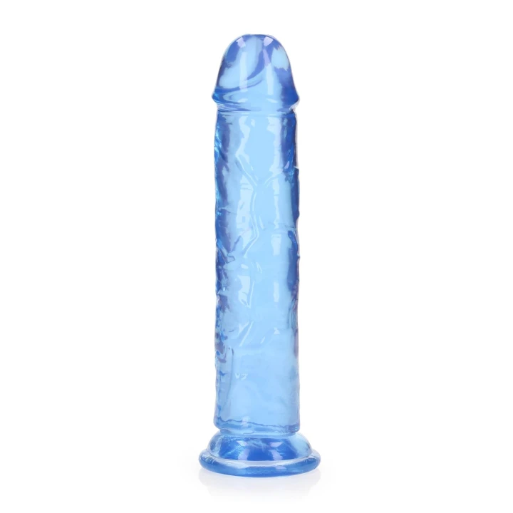 Dildo REALROCK CRYSTAL CLEAR - 8''/20 cm, przezroczyste, przyssawka, wodoodporne