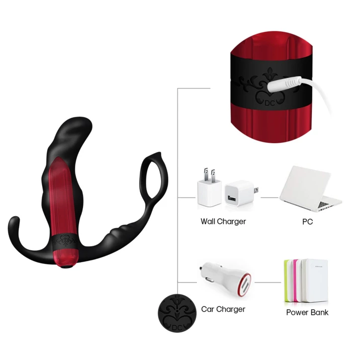 Masażer prostaty Knight - wodoodporny, ergonomiczny, 9 trybów wibracji