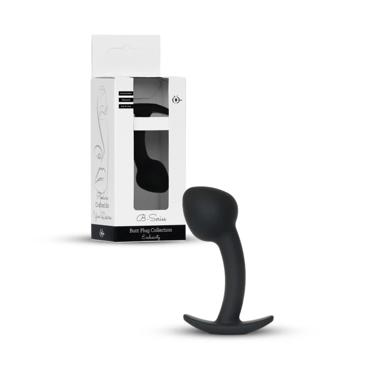 Korek analny silikonowy - L, średnica 3,5 cm, anatomiczny kształt, z diamentem