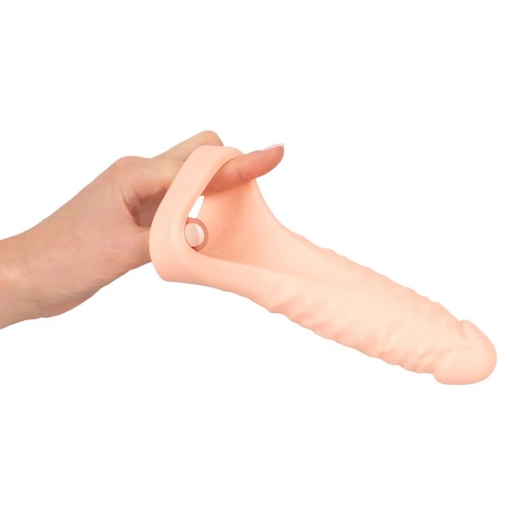 Dildo Realistixxx z pierścieniem, długość 18 cm, rozciągliwy, TPE