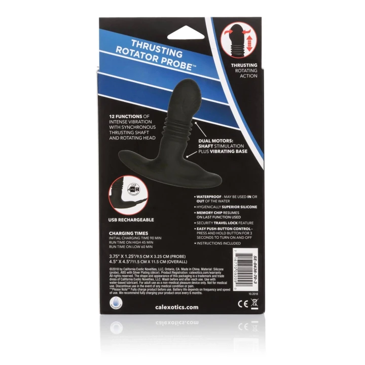 Wibrator analny Eclipse - wibrujący, silikonowy, wodoodporny, 9.5 cm