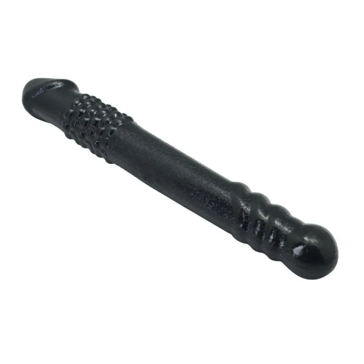 Dildo Timeless - podwójny, czarny, 25,4 cm długości, 3,2 cm średnicy, TPE