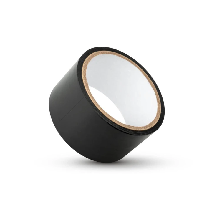 Taśma samoprzylepna Bondage - PVC, 20 m, czarna, delikatna dla ciała