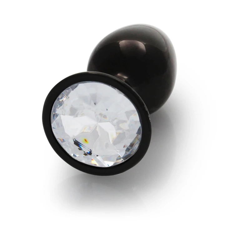 Zatyczka analna Ouch! - Mała, metalowa, z kamieniami szlachetnymi, wodoodporna