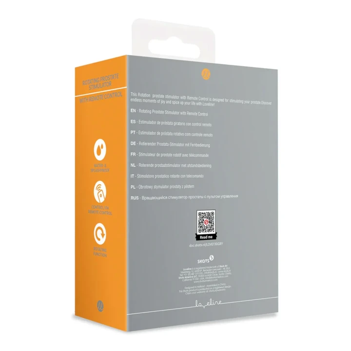 Wibrator prostatyczny Loveline Rotacyjny z Pilotem – Silikon, ABS, 13,3 cm