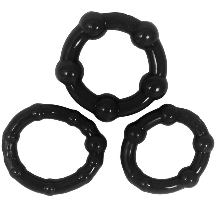 Wibrator penisa Quickies Pro — Masturbator wibrujący, 7 trybów, 3-pack cockring