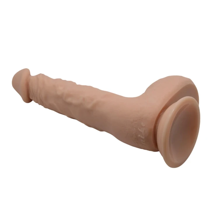 Dildo BAILE - 9,8'' TPR, zakrzywiony trzon, przyssawka do mocowania