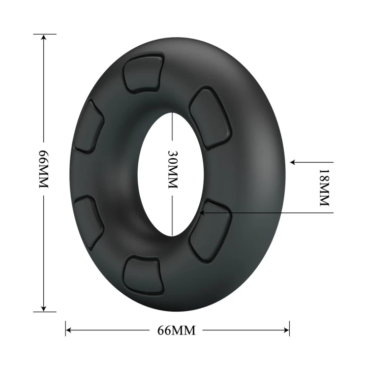 Pierścień erekcyjny silikonowy Crazy Bull - 3 cm, super miękki, przyjazny skórze