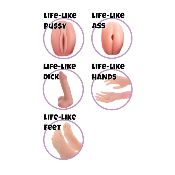 Dmuchana lalka trans Taylor, 150 cm, z wibratorem i realistycznymi kształtami