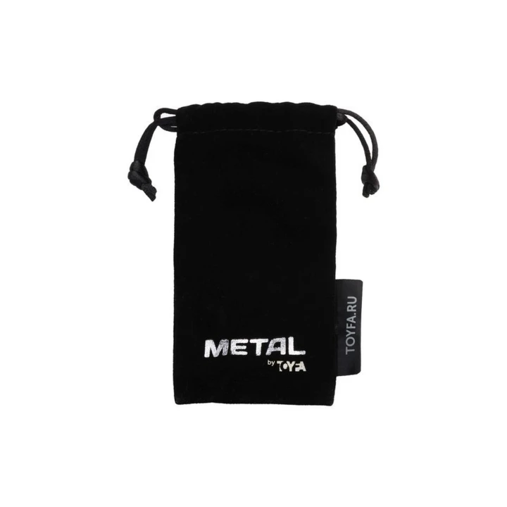 Korek analny TOYFA Metal, długość 10,8 cm, z czarnym kryształkiem, elegancki design