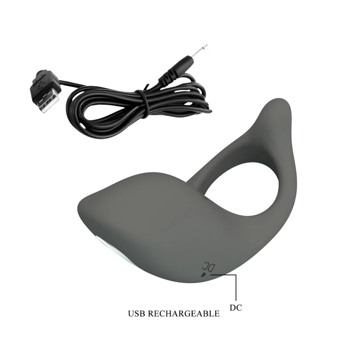 Pierścień erekcyjny silikonowy PRETTY LOVE, 7 trybów wibracji, funkcja pamięci