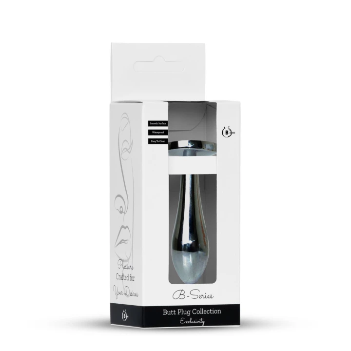 Korek analny Silver PLUG - Stal nierdzewna, średnica 2 cm, diamentowa baza