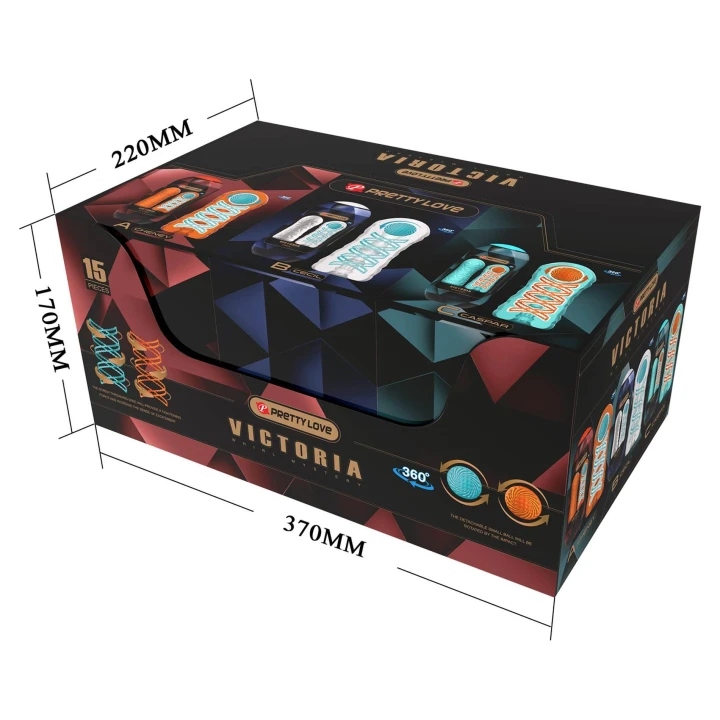 Masturbator wirujący PRETTY LOVE VICTORIA, ABS/TPR, wielokrotnego użytku