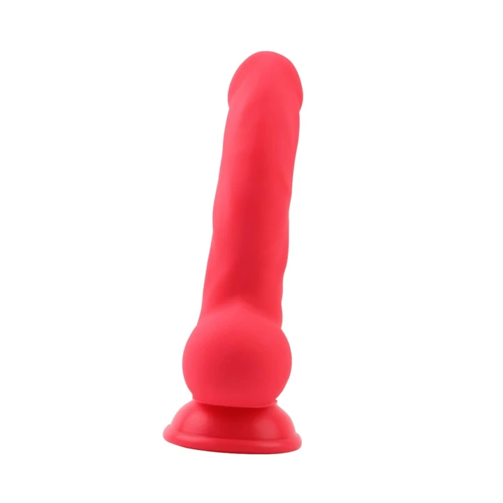 Dildo Carl.L - Red, płynny silikon, realistyczne wrażenia, przyssawka.