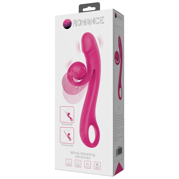 Wibrator podwójnego działania Pretty Love - Silikon, ABS, elastyczny, różowy