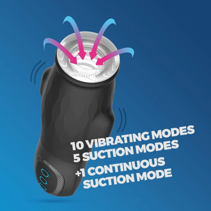 Masturbator z funkcją ssania Crushious Gargantua, wymienne rękawy, silikon