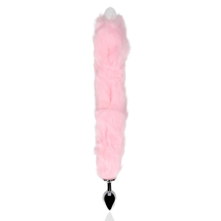 Korek analny z ogonem lisa LED – metalowy, wygodny kształt, ergonomiczny design