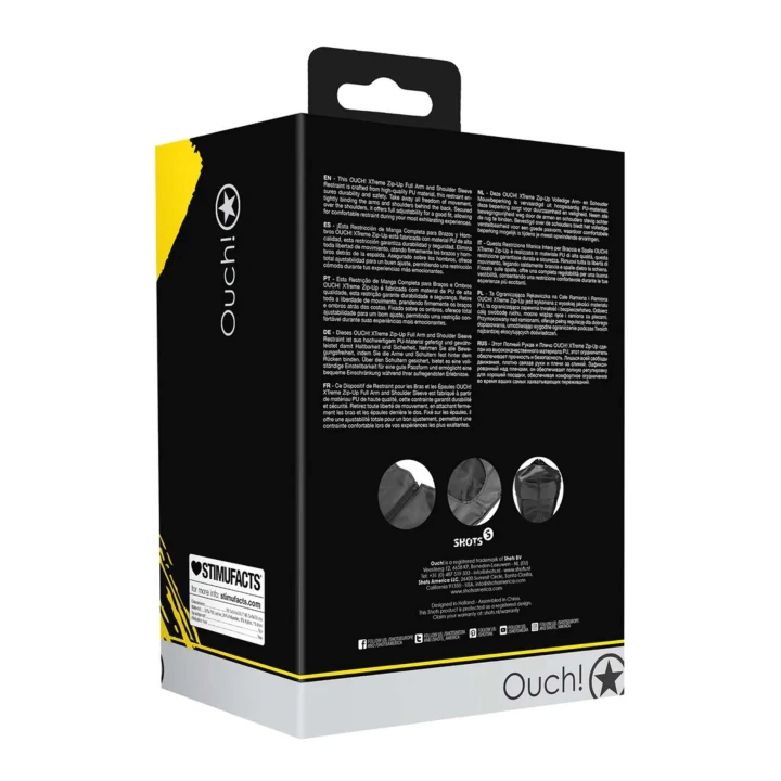 Uprząż krępująca ramiona i barki OUCH! Xtreme - Regulowana, PU, wysoka jakość