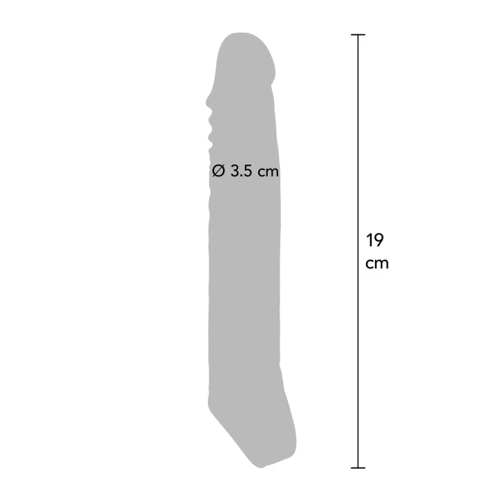 Rękaw powiększający TOYJOY Get Real, TPE, 19 cm długości, 3.5 cm średnicy