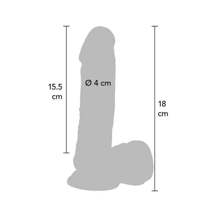 Dildo 7 cali TOYJOY, realistyczny, PVC, z wibracją, w kolorze skóry