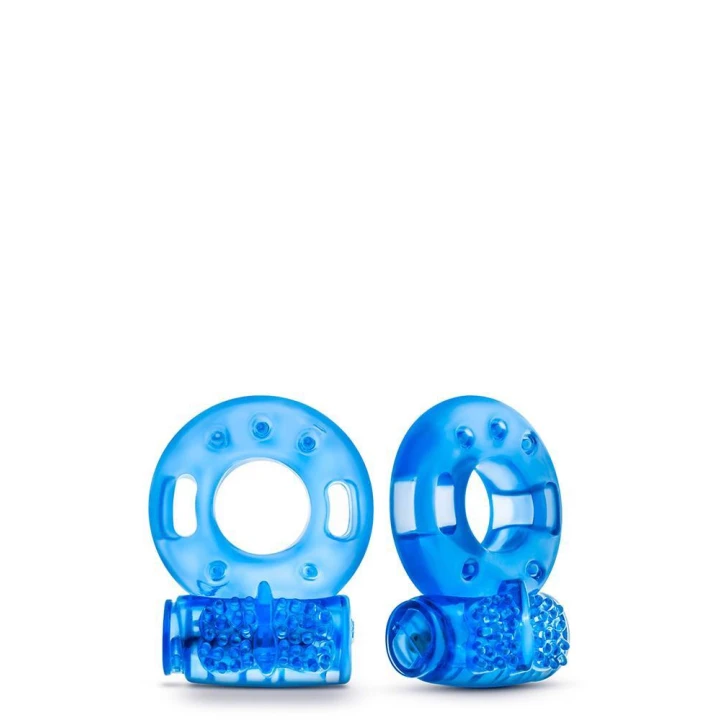 Pierścienie wibracyjne na penisa 2-szt. | Materiał: ABS/TPE, Wibracje 30 min