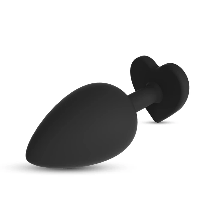 Plug analny Crushious Cuore, 8 cm długości, wymienne kryształki, silikon medyczny