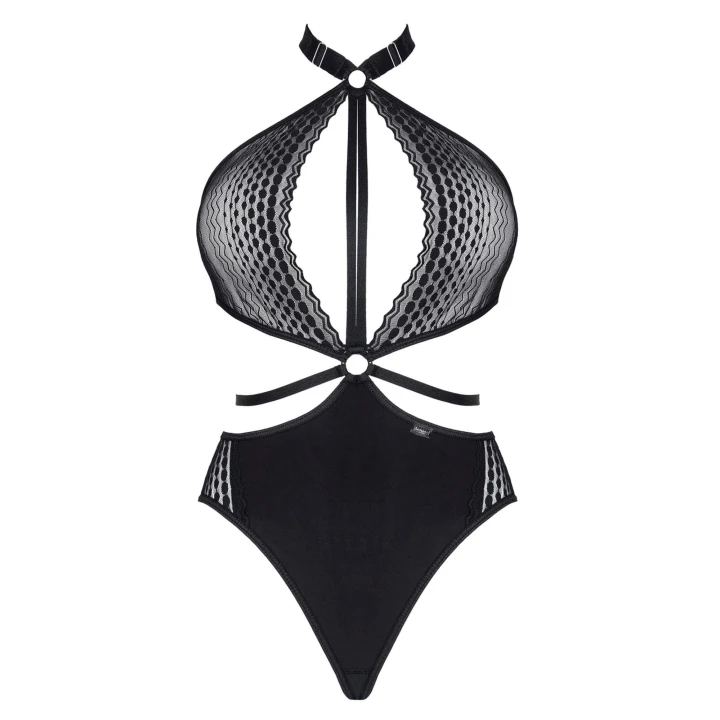 Body DEMONIQ Kolekcja Lady X Perla M, czarny, elastyczna koronka, seksowny fason