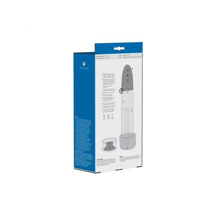 Masturbator automatyczny Me You Us Platinum Duo, przezroczysty, 3 tryby ciśnienia