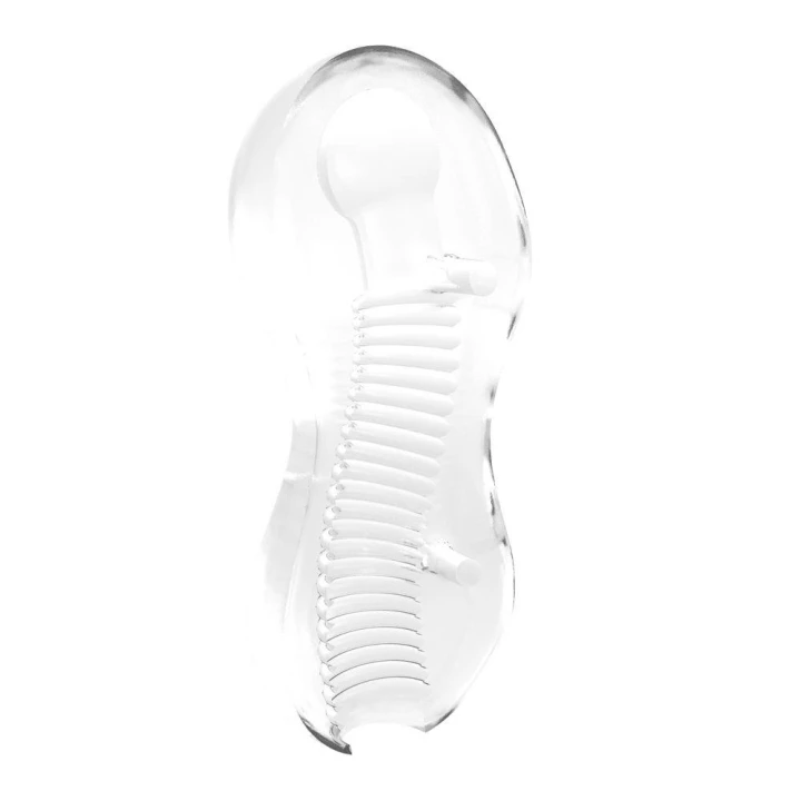 Masturbator TPE Me You Us, 13 cm, przezroczysty, wodoodporny, stymulacja wibracyjna