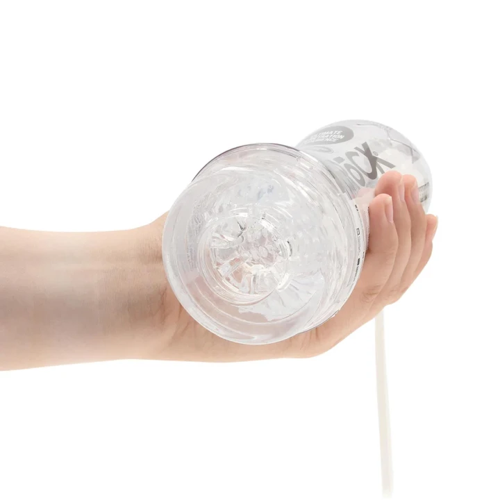 Masturbator TPE Easy Rider - Kompaktowy, Transparentny, Wymiary: 21cm x 7,7cm