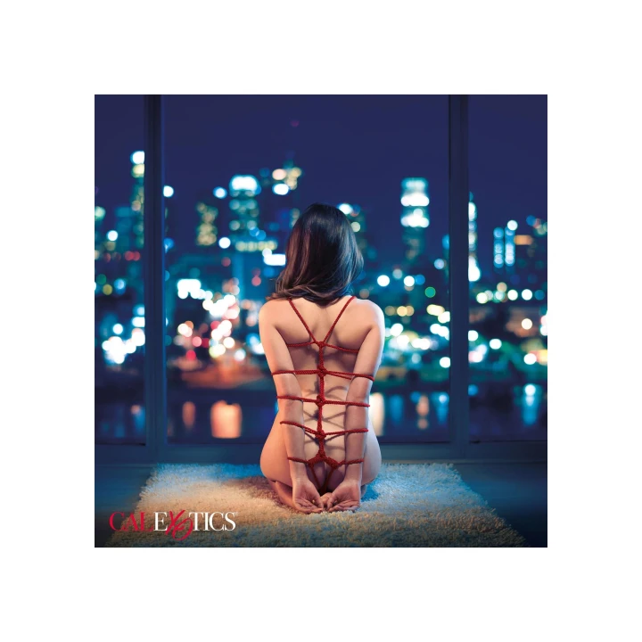 Linka BDSM Scandal, 10m, Bawełna/Poliester, Czerwona, Idealna do wiązania