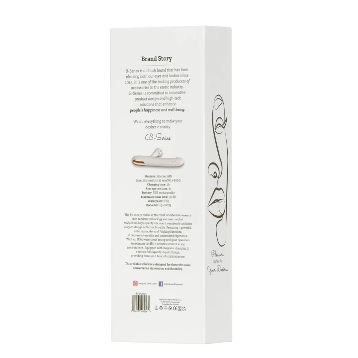 Wibrator silikonowy - 3 funkcje rotacji, 7 funkcji lizania, IPX5