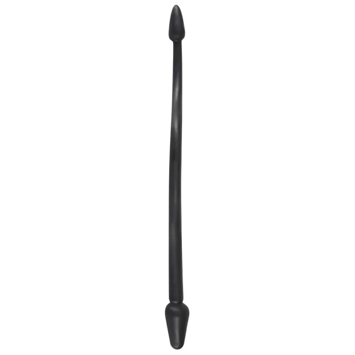 Dildo Rebel TPE 76,5 cm podwójne, czarne, elastyczne, średnica 2-5,1 cm