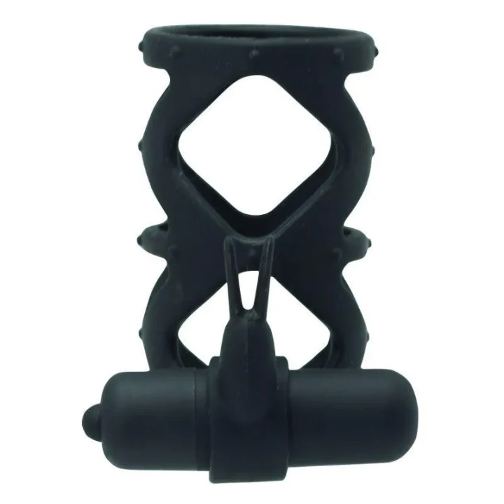 Pierścień falliczny z wibracjami – Timeless Slender, ABS, silikon, 7,5 cm, czarny