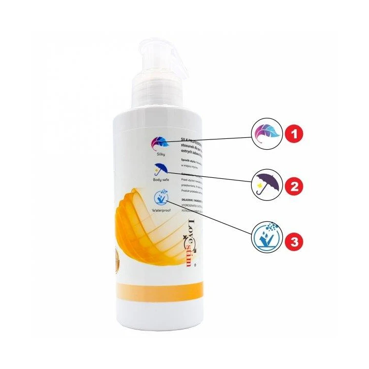 Żel silikonowy - Lovestim SILK PROFESSIONAL 150 ml, długotrwały, nawilżający, delikatny