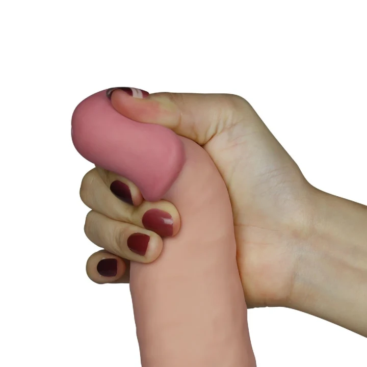 Dildo Love Toy Ultra Soft 20 cm, 10 prędkości wibracji, przyssawka