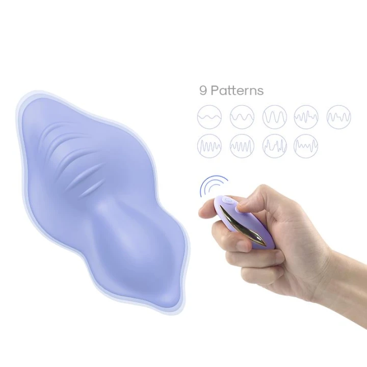 Stymulator łechtaczkowy Whisper Purple, silikon medyczny, wodoodporny, 9 trybów wibracji