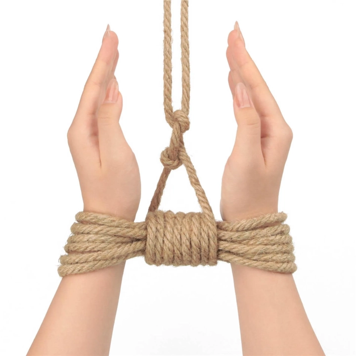 Lina bondage, Rebellion Reign Rustic Hemp, naturalne konopie, 10 m, szorstka tekstura