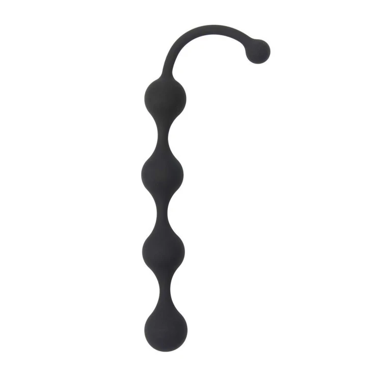 Sznurek analny z silikonowymi kulkami, 4 szt., średnica 2,5 cm, długość 23,9 cm