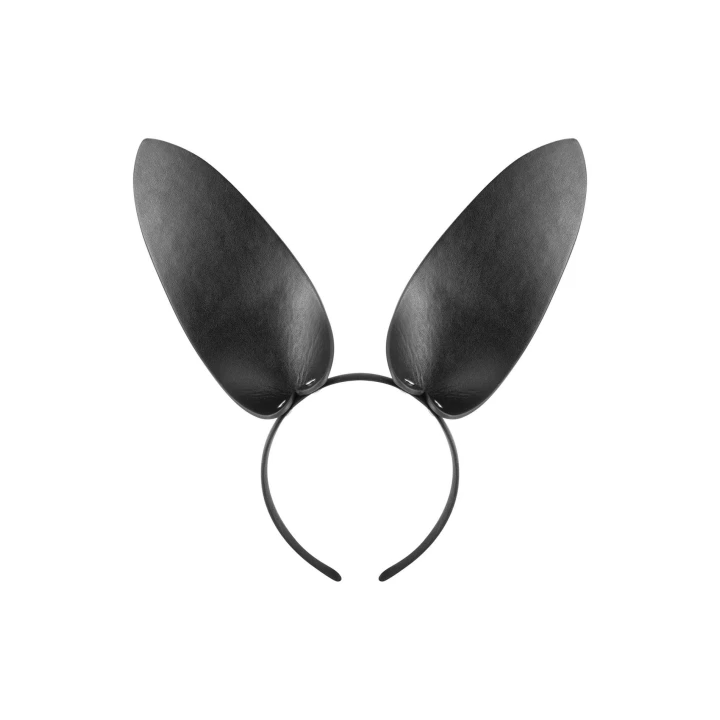 Opaska na głowę Fetish Tentation, imitacja skóry, zmysłowe uszy królicze 19 cm