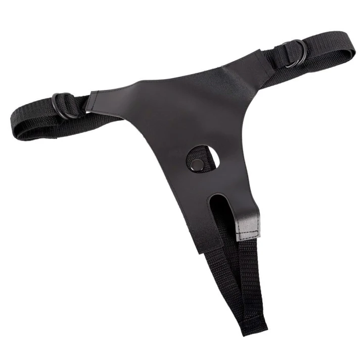 Dildo strap-on z 3 wymiennymi końcówkami, regulowane stringi, TPE, 19-20 cm