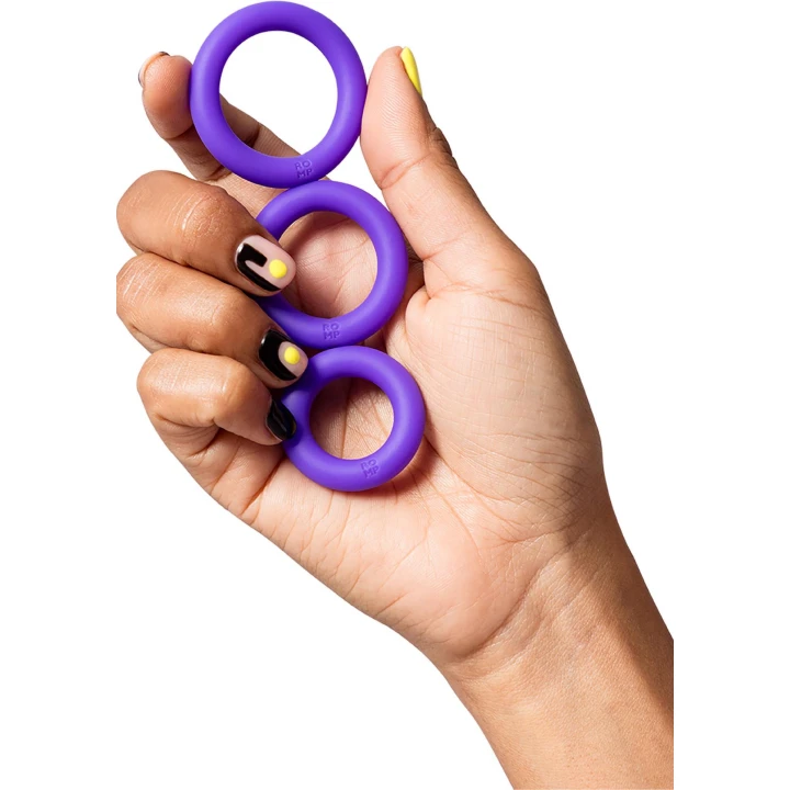 Pierścień na penisa - ROMP Remix Trio, silikon, 3 elastyczne pierścienie