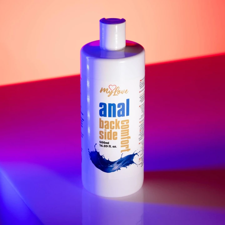 Żel intymny MyLove Anal – 500 ml, miętowy aromat, długotrwały poślizg.